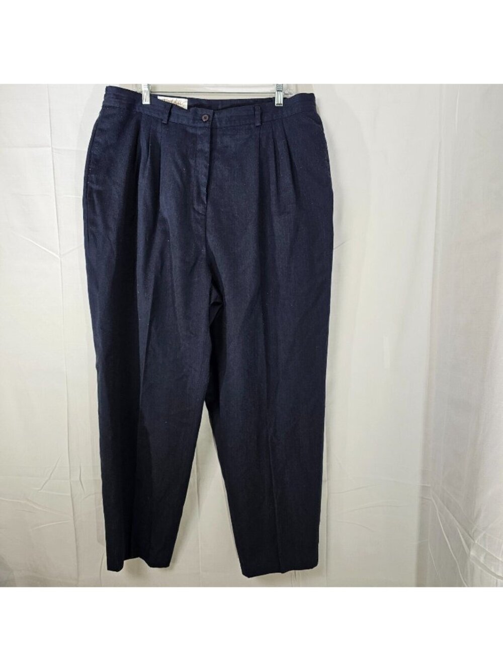 Vintage Spiegel For You Dress Pants Womens 20 36x27 Blue Tweed Office Bottoms